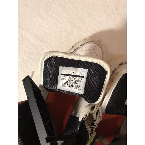 Jordan 1 Mid Over-Print Logos Youth size 3Y - Picture 6 of 8